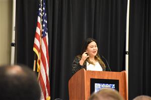 Jane Haithcock at podium 